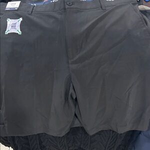 Izod Black Flat-Front Performance Shorts